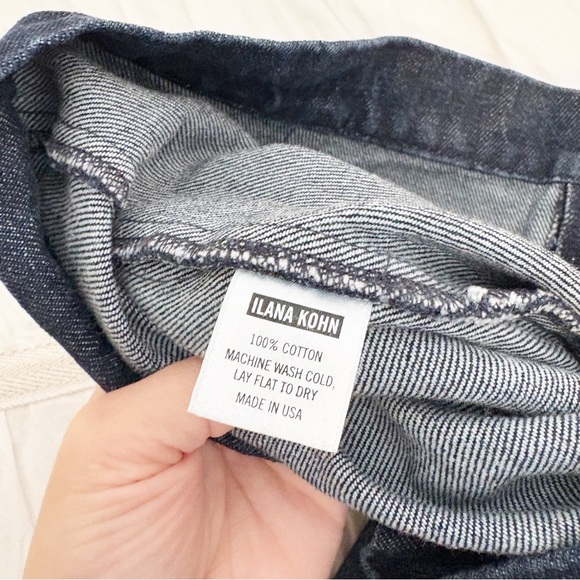 Ilana Kohn High Rise Tapered Straight Leg Jeans Dark Wash Size 12 - Picture 7 of 8